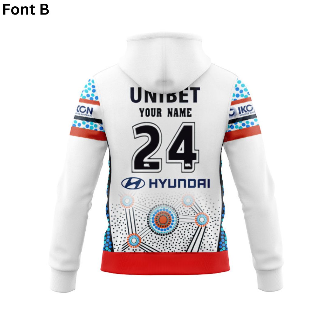 Sydney Roosters 2024 Indigenous Hoodie with Zipper
