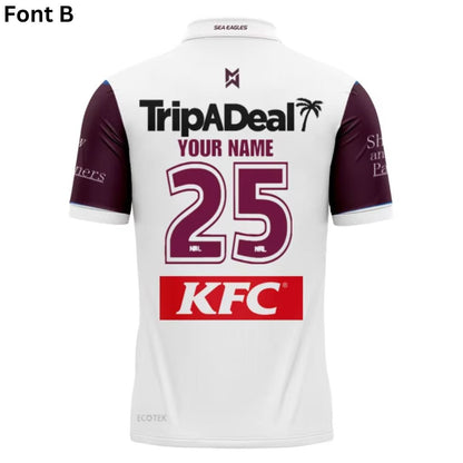 Manly Warringah Sea Eagles 2025 Away Polo Shirt