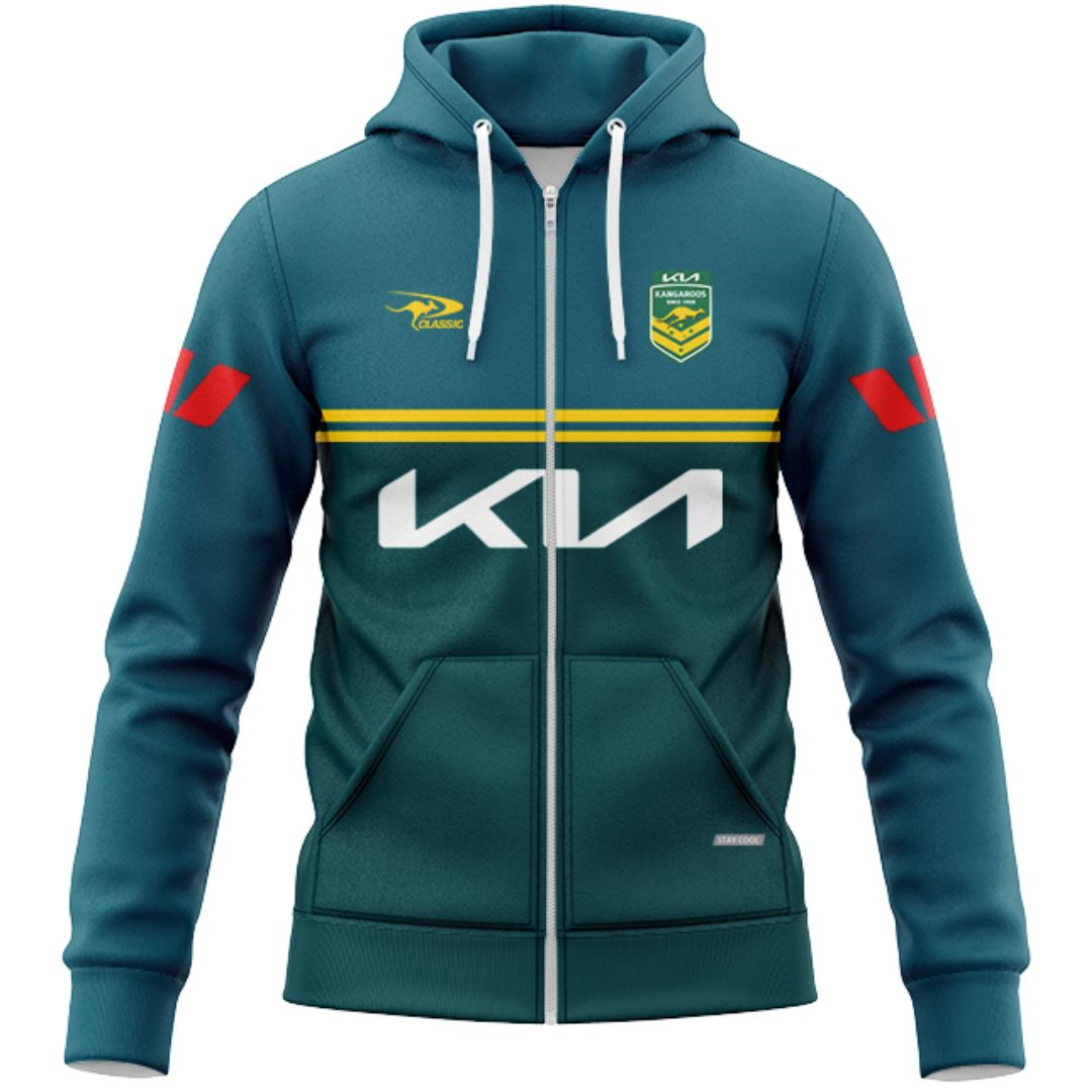 Australia Kangaroos 2026 Rugby League World Cup Pro Training with Zipper