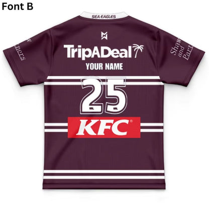 Manly Warringah Sea Eagles 2025 Kids Home Jersey