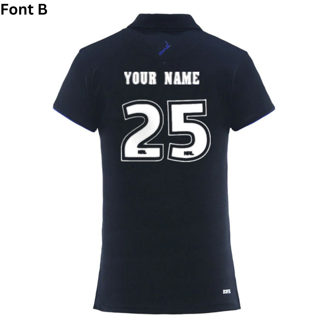 New Zealand Warriors 2025 Women's Black Media Polo Shirt