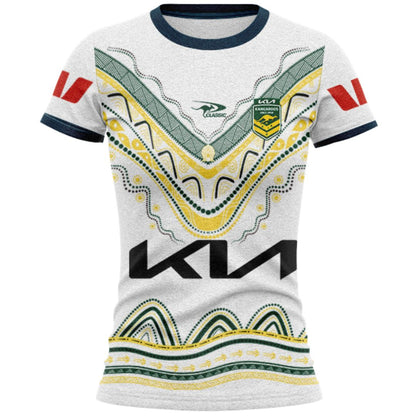 Australia Kangaroos 2026 Rugby League World Cup Indigenous Women's Shirt