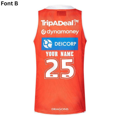 St George Illawarra Dragons 2025 Red Training Singlet