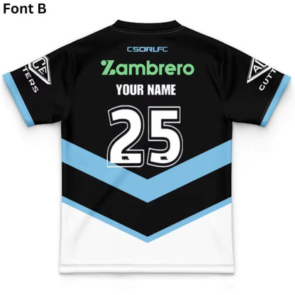 Cronulla Sutherland Sharks 2025 Kids Away Jersey