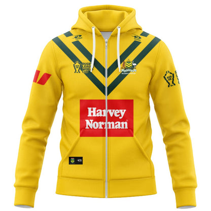 Australian Jillaroos 2026 Rugby League World Cup Hoodie with Zipper