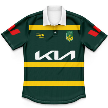 Australia Kangaroos 2026 Rugby League World Cup Captains Run Kids Polo Shirt
