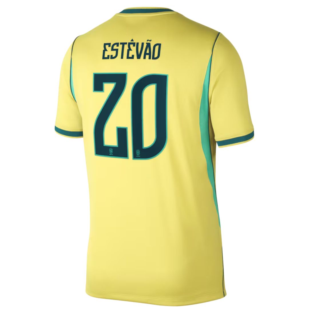Brazil 2026 World Cup Estêvão #20 Home Jersey Shirt
