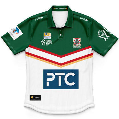 Lebanon Cedars 2026 Rugby League World Cup Kids Away Polo Shirt