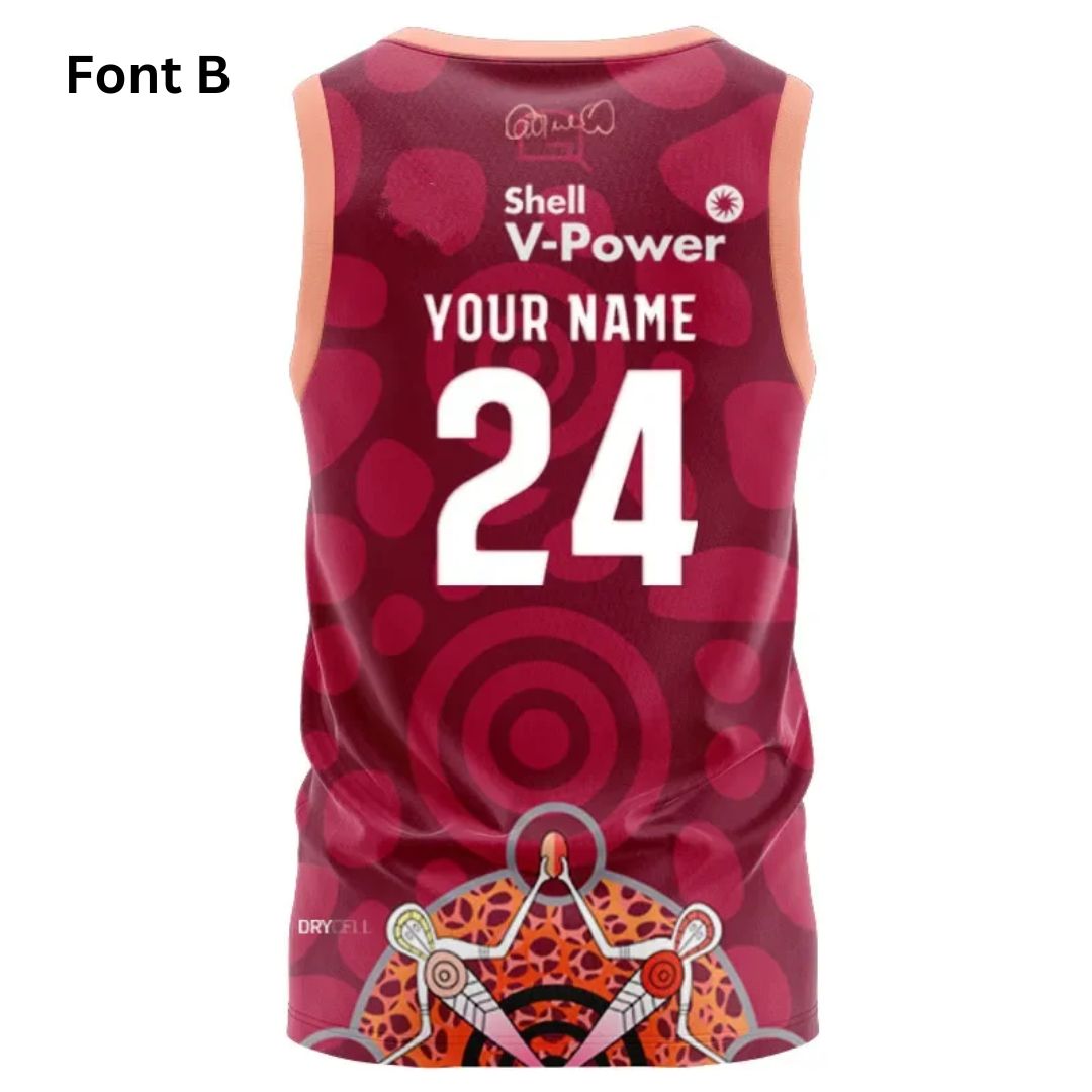 Queensland Maroons 2024 State Of Origin Carl Webb Indigenous Singlet
