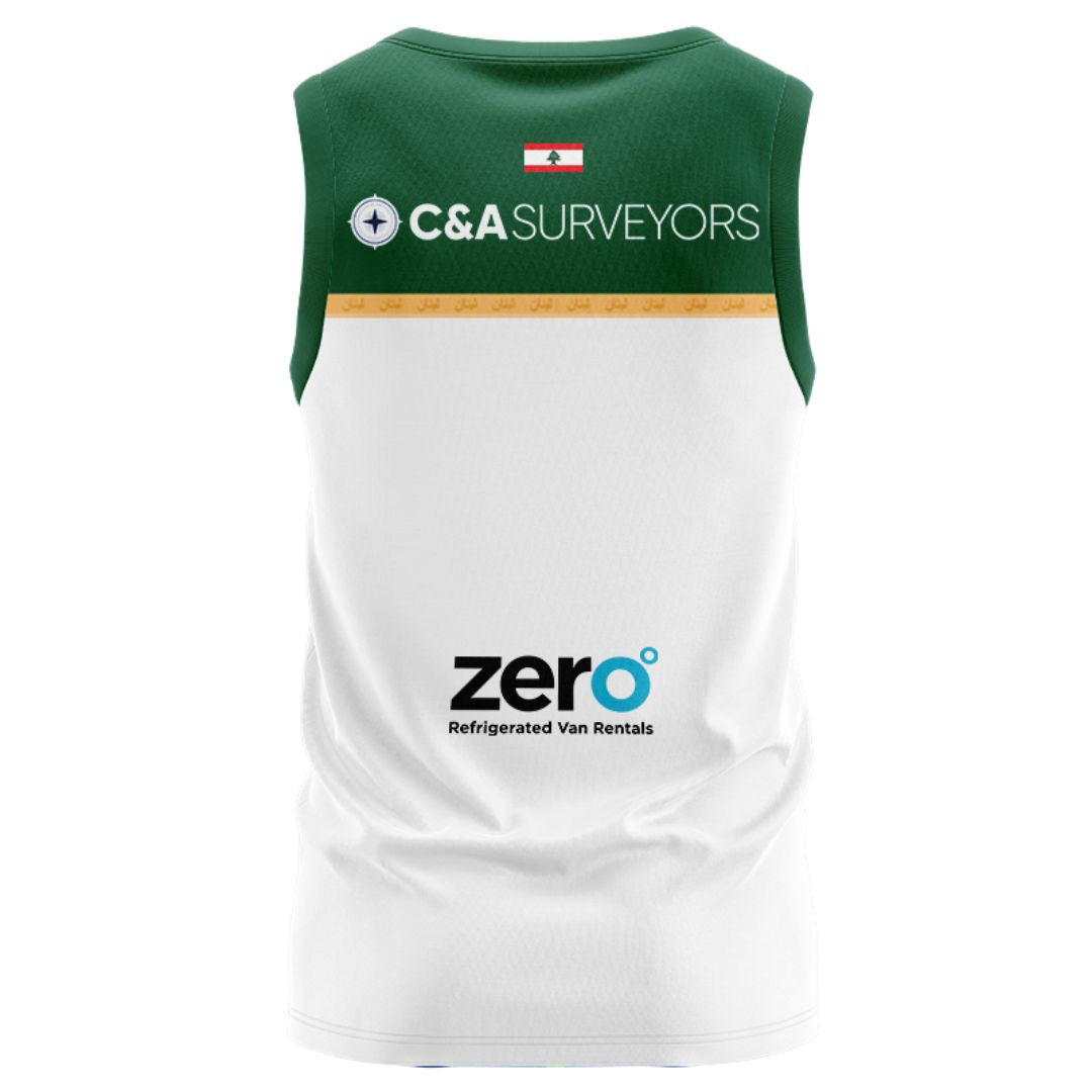 Lebanon Cedars 2026 Rugby League World Cup Away Singlet