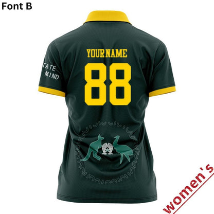 Australia Kangaroos 2024 Women's Home Polo Shirt