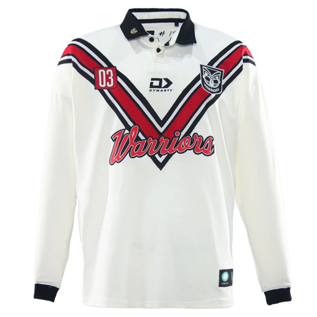 New Zealand Warriors 2026 Long Sleeve 03 Fauxback Jersey