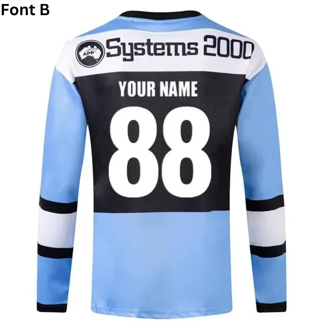 Cronulla Sutherland Sharks 1988 Long Sleeve Retro Jersey