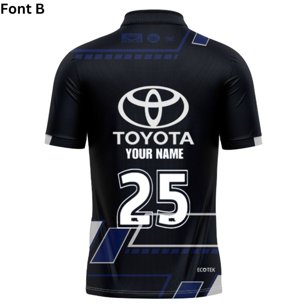 North Queensland Cowboys 2025 Black Training Polo Shirt