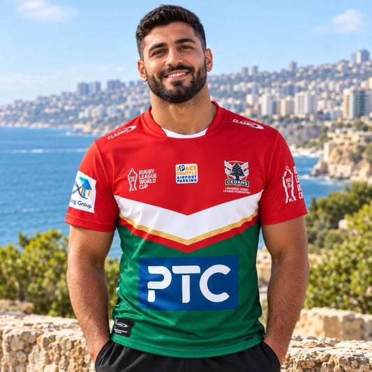 Lebanon Cedars 2026 Rugby League World Cup Home Jersey