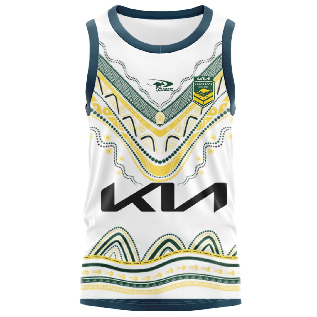 Australia Kangaroos 2026 Rugby League World Cup Indigenous Singlet
