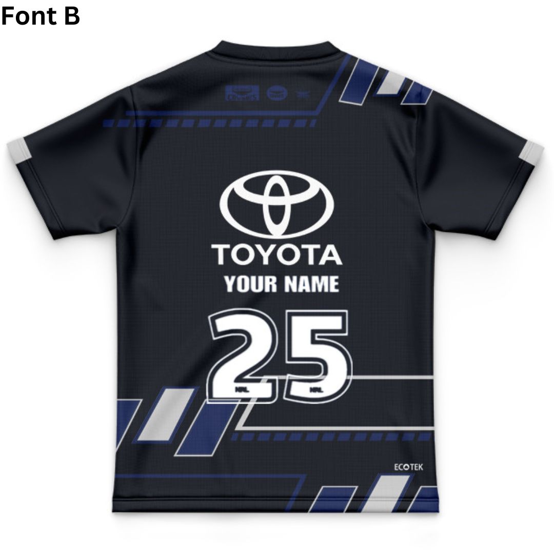 North Queensland Cowboys 2025 Kids Black Training Jersey