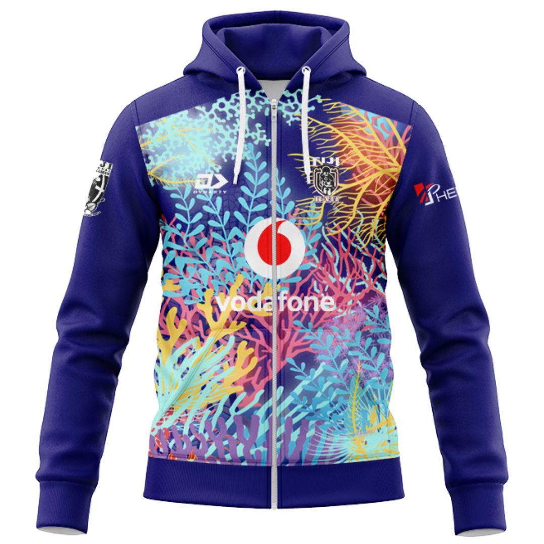 Fiji Bati 2026 World Cup Captains Run Hoodie with Zipper