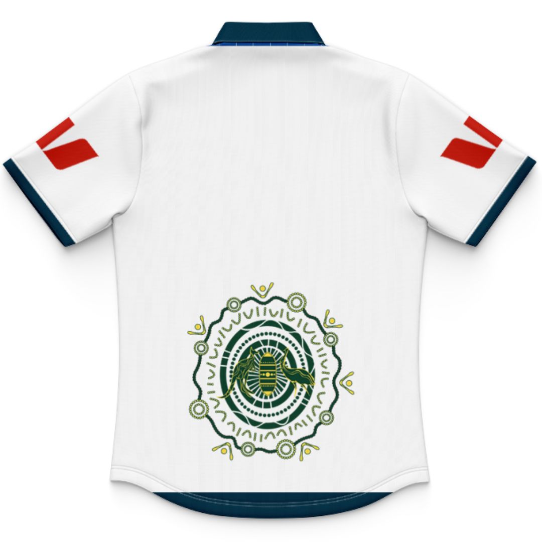 Australia Kangaroos 2026 Rugby League World Cup Kids Indigenous Polo Shirt