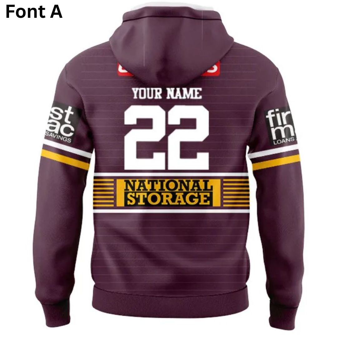 Brisbane Broncos 2022 Home Hoodie with Zipper