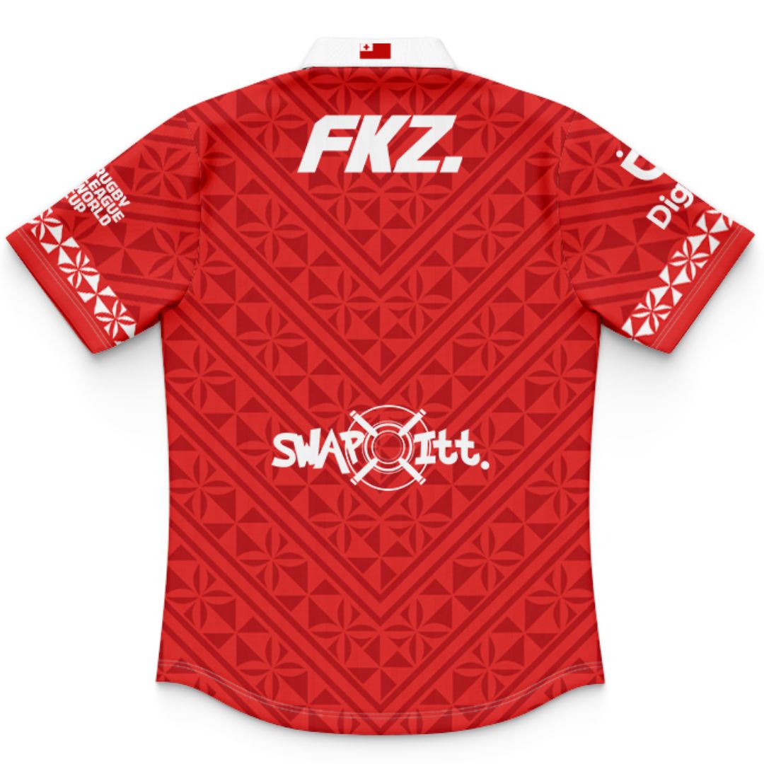 Mate Ma'a Tonga 2026 Kids World Cup Home Polo Shirt