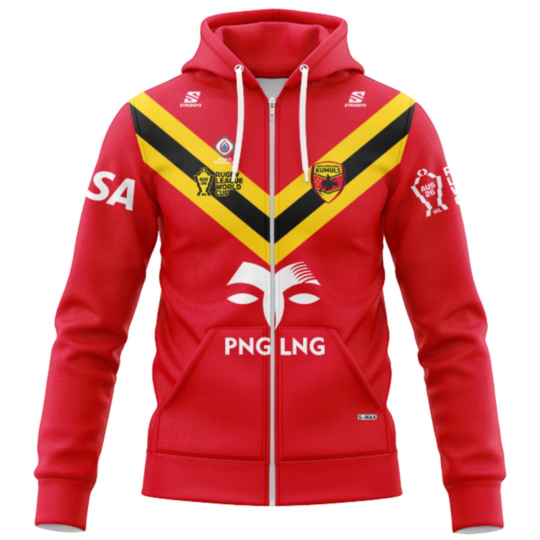 Papua New Guinea Kumuls 2026 World Cup Secondary Hoodie with Zipper
