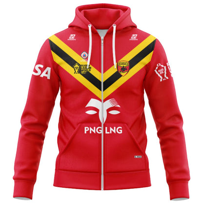 Papua New Guinea Kumuls 2026 World Cup Secondary Hoodie with Zipper