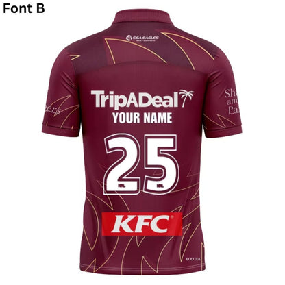 Manly Warringah Sea Eagles 2025 Training Polo Shirt