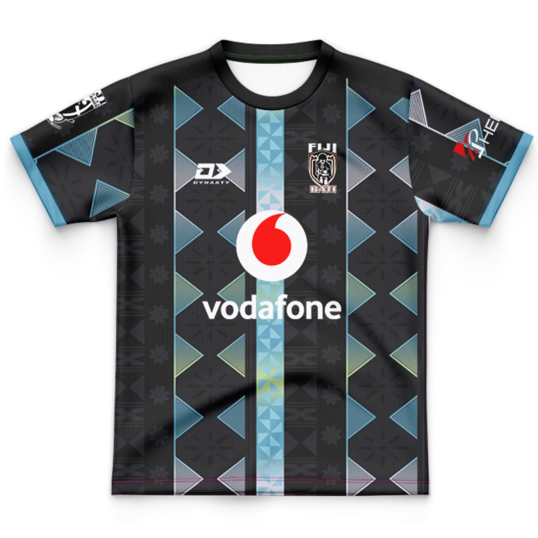 Fiji Bati 2026 World Cup Kids Black Training Jersey