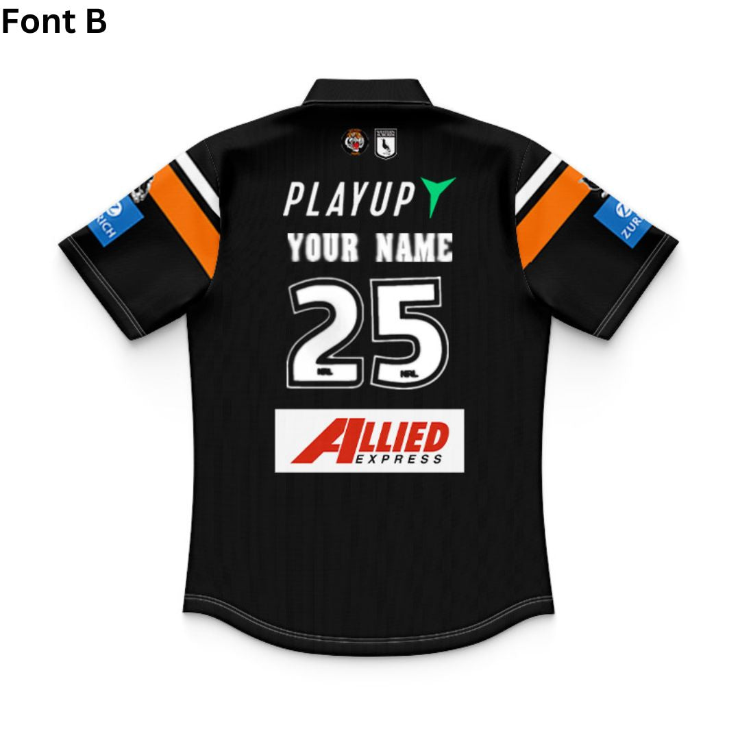 Wests Tigers 2025 Kids Home Polo Shirt and Shorts Kit