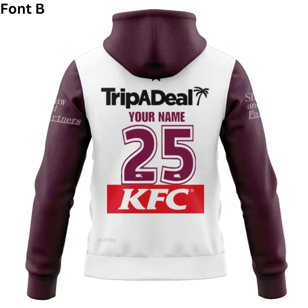 Manly Warringah Sea Eagles 2025 Away Hoodie with Zipper