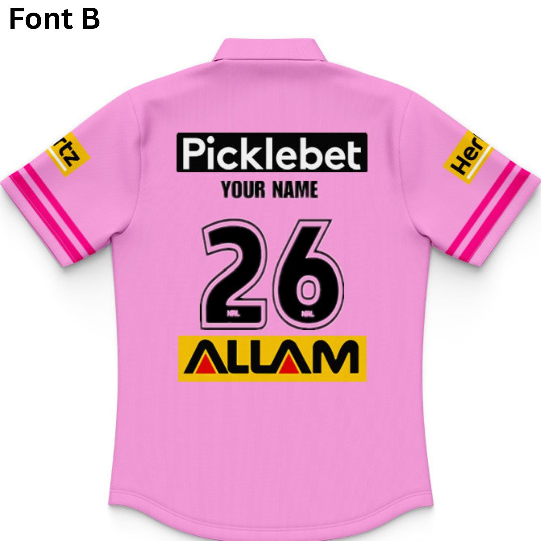 Penrith Panthers Kids 2026 Pink Training Polo Shirt