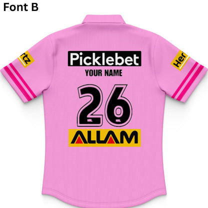 Penrith Panthers Kids 2026 Pink Training Polo Shirt