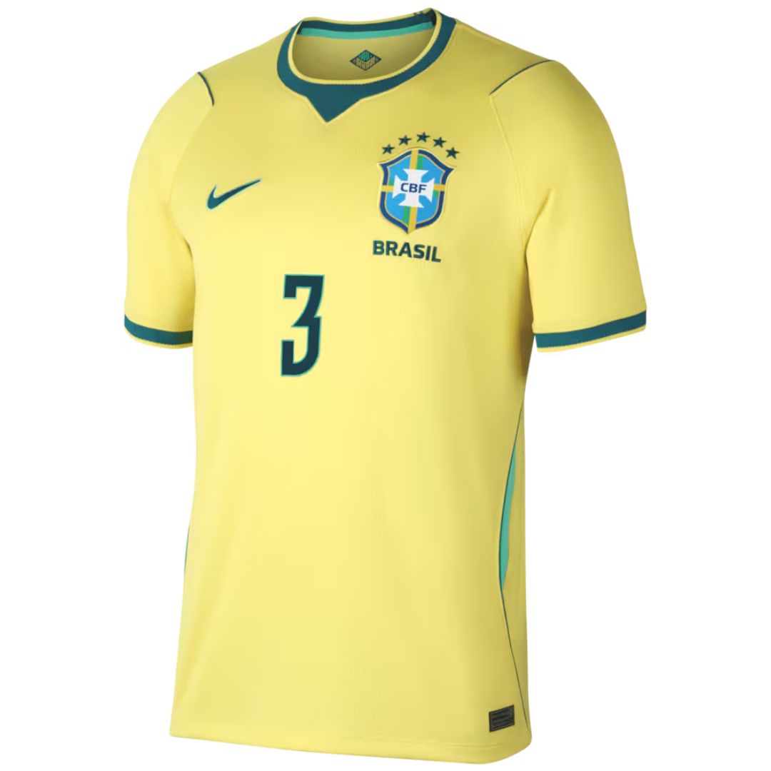 Brazil 2026 World Cup Gabriel #3 Home Jersey Shirt