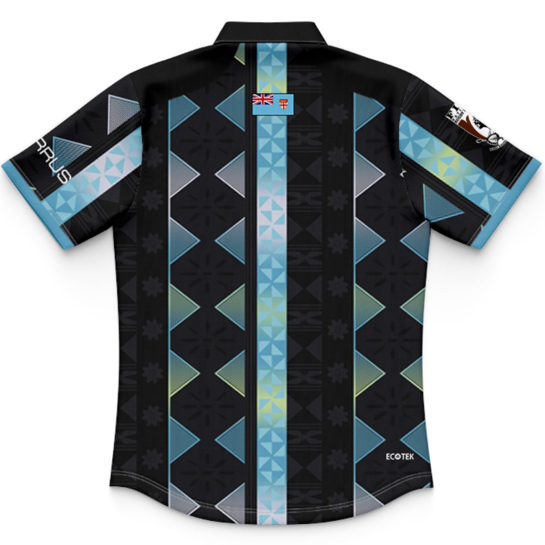 Fiji Bati 2026 World Cup Kids Black Training Polo Shirt