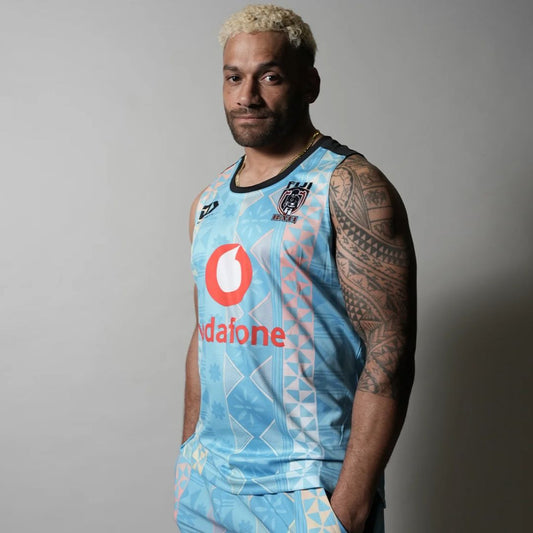 Fiji Bati 2026 World Cup Cyan Training Singlet