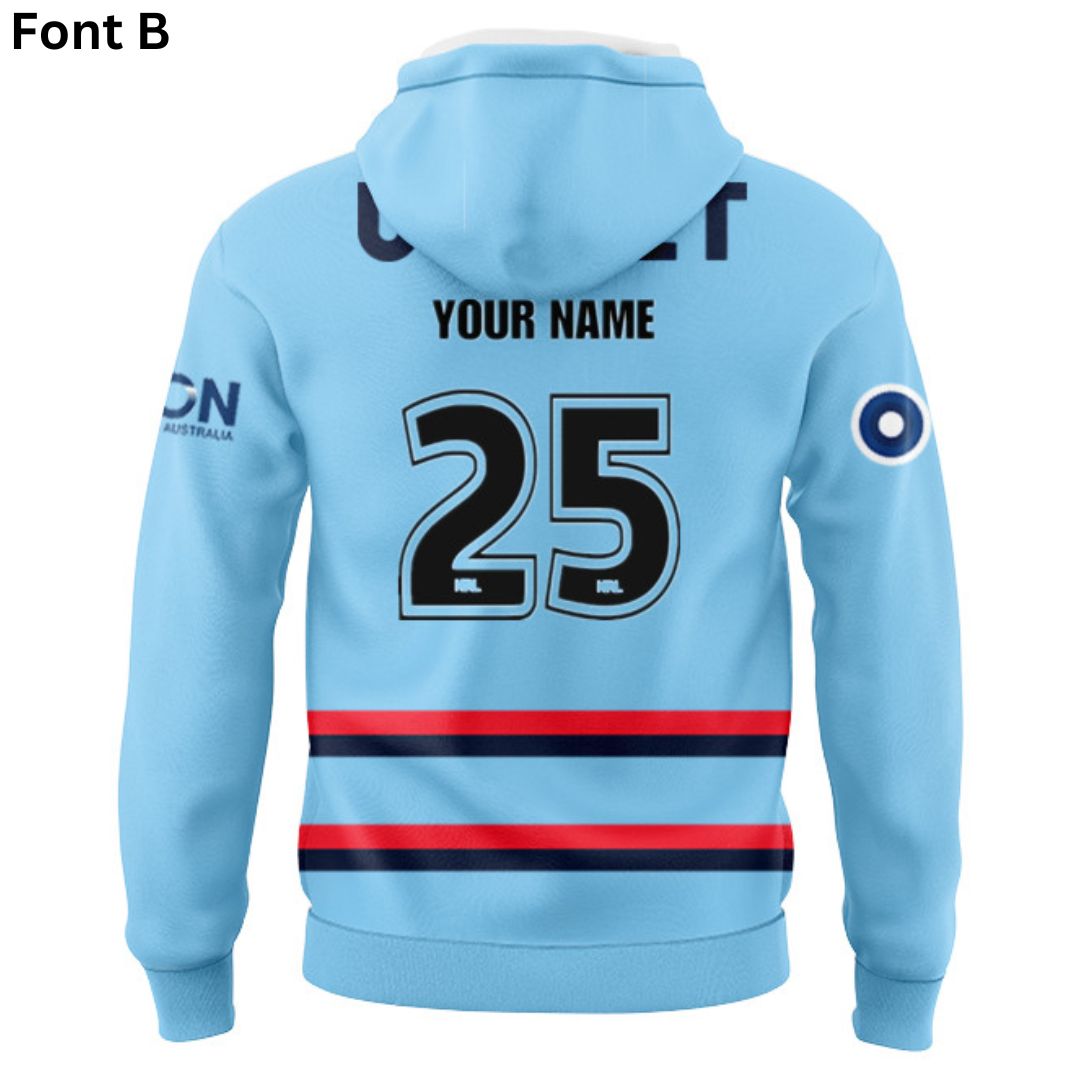 Sydney Roosters 2025 Bondi Blue Training Hoodie