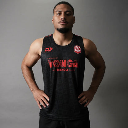 Mate Ma'a Tonga 2026 Black Training Singlet