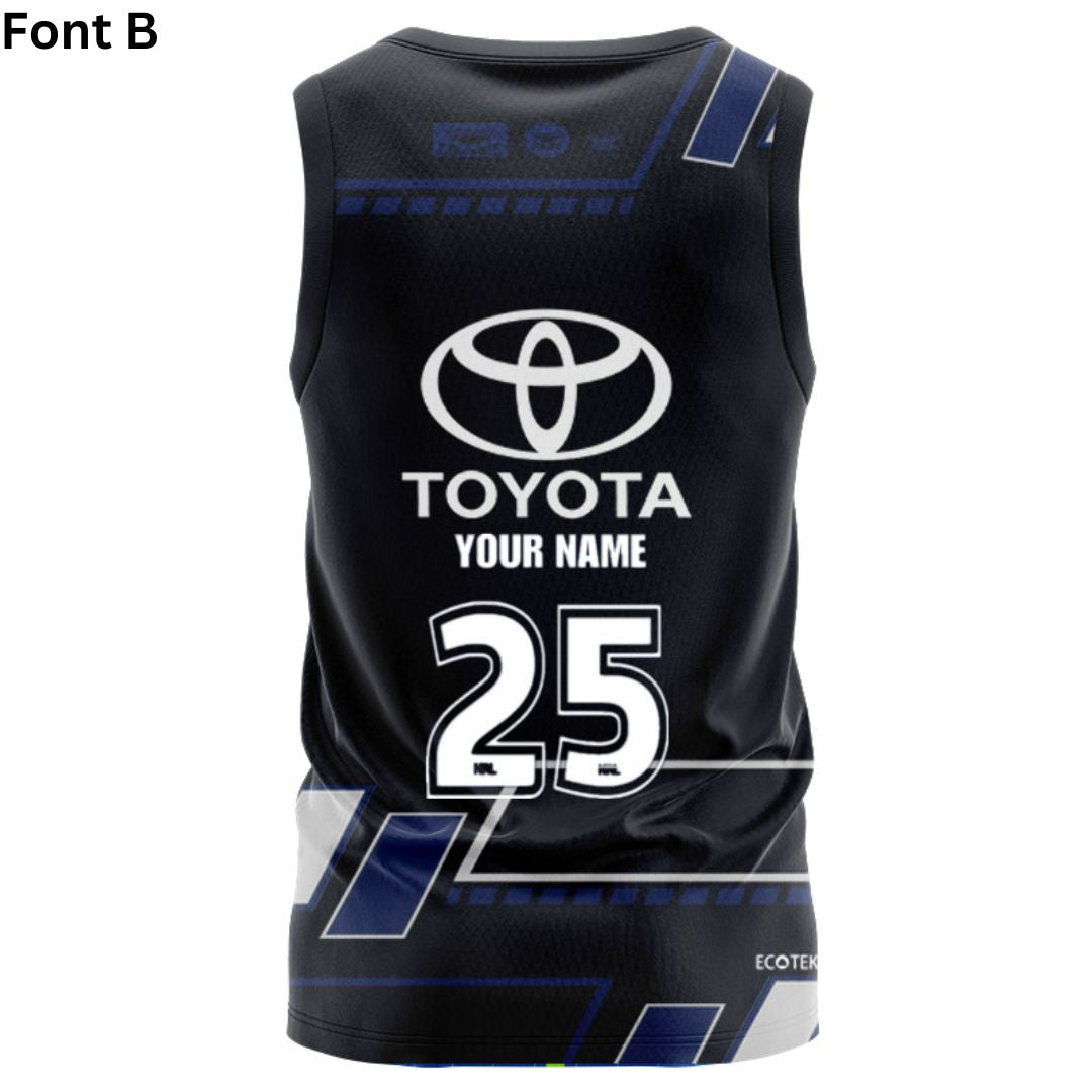 North Queensland Cowboys 2025 Black Training Singlet