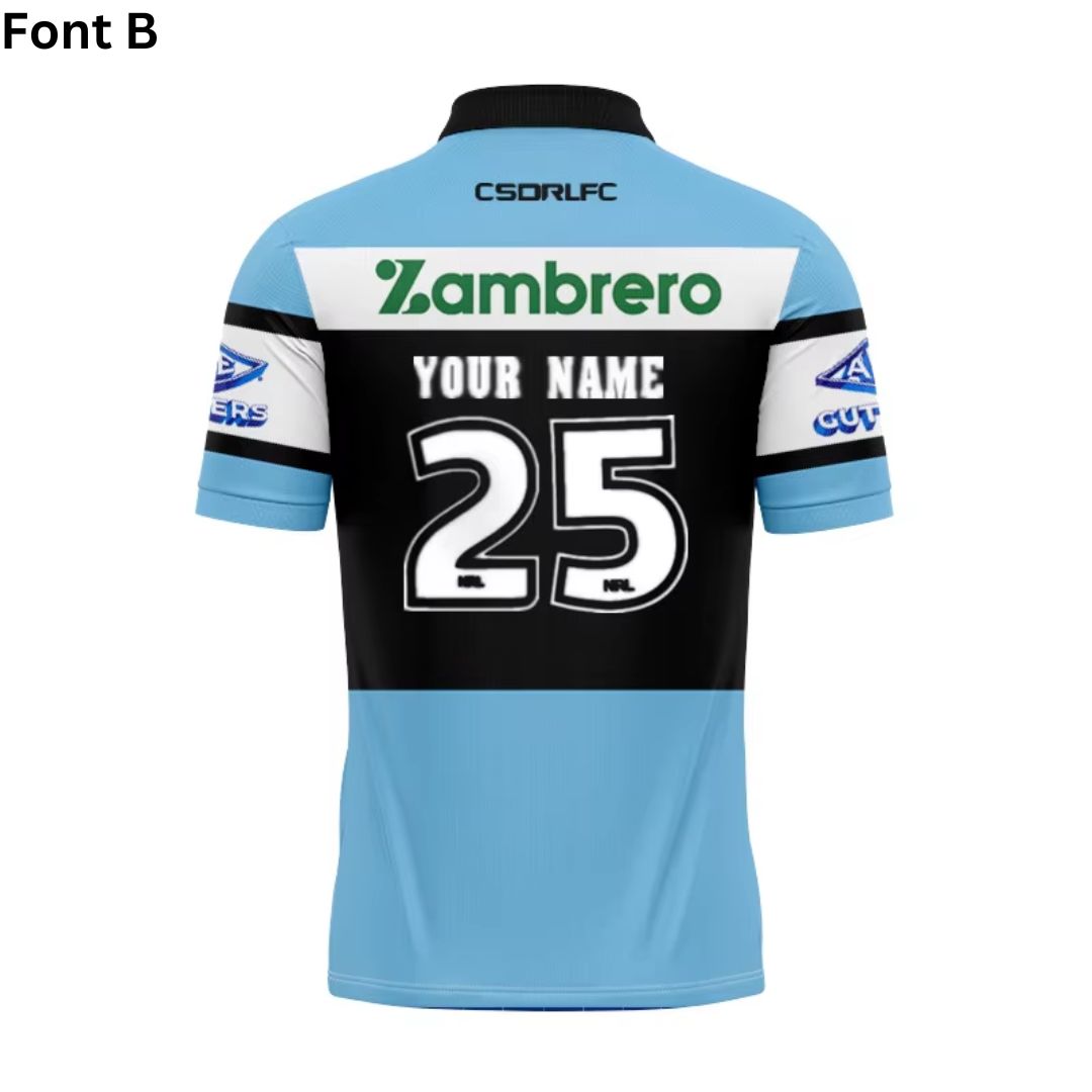 Cronulla Sutherland Sharks 2025 Kids Home Polo Shirt