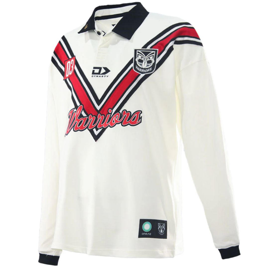 New Zealand Warriors 2026 Long Sleeve 03 Fauxback Jersey