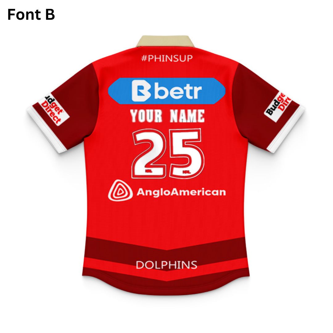 Redcliffe Dolphins 2025 Kids Home Polo Shirt
