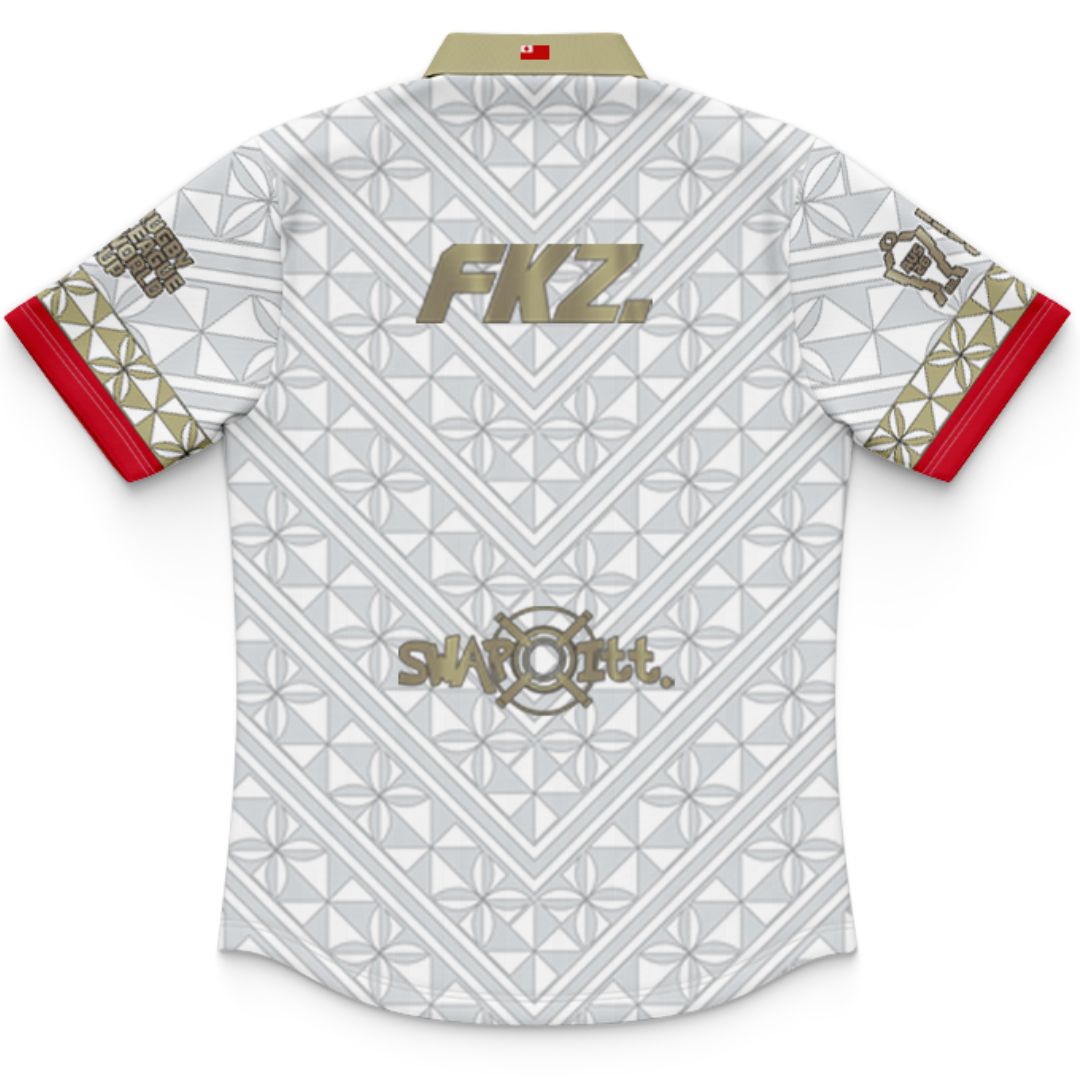 Mate Ma'a Tonga 2026 Kids World Cup Away Polo Shirt and Shorts Kit