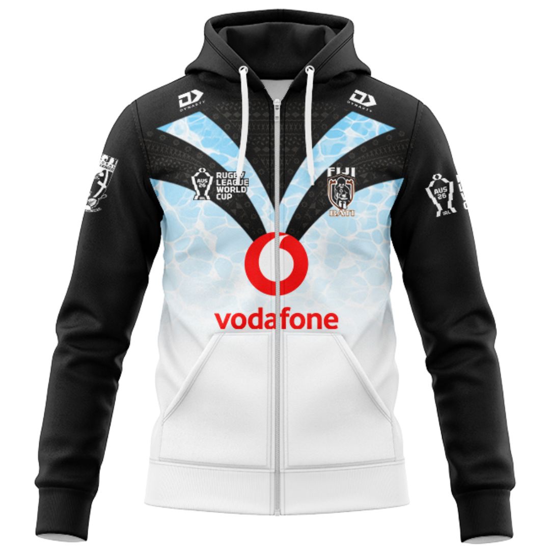 Fiji Bati 2026 World Cup Home Hoodie with Zipper