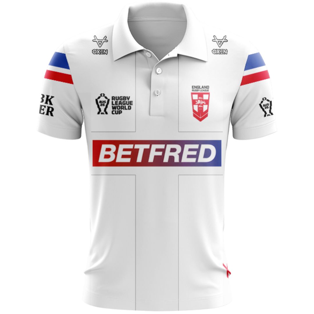 England 2026 Rugby League World Cup Home Polo Shirt