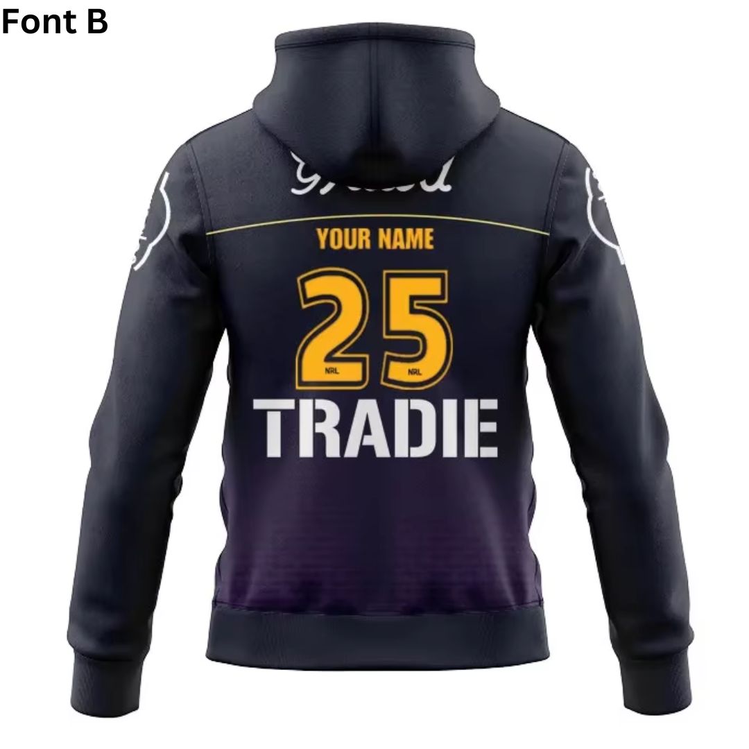 Melbourne Storm 2025 Warm Up Hoodie with Zipper