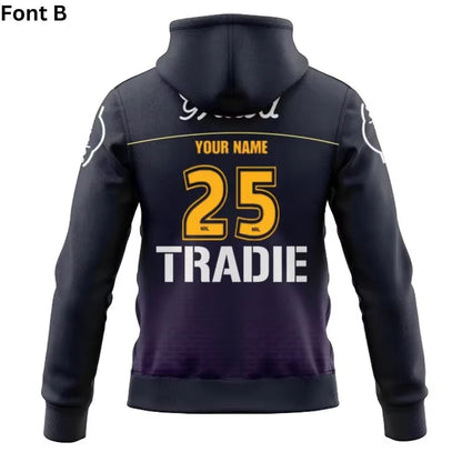 Melbourne Storm 2025 Warm Up Hoodie with Zipper