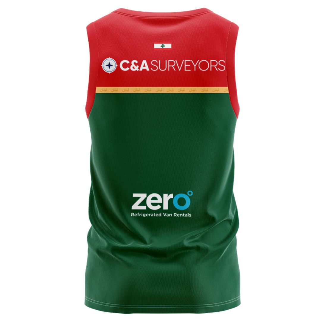 Lebanon Cedars 2026 Rugby League World Cup Home Singlet