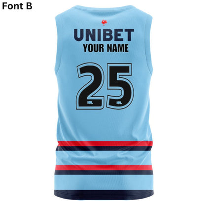 Sydney Roosters 2025 Bondi Blue Training Singlet