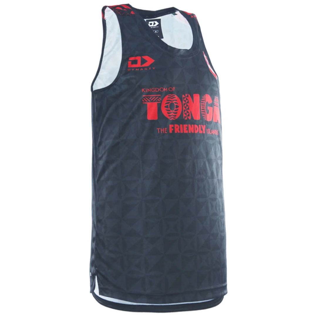 Mate Ma'a Tonga 2026 Black Training Singlet